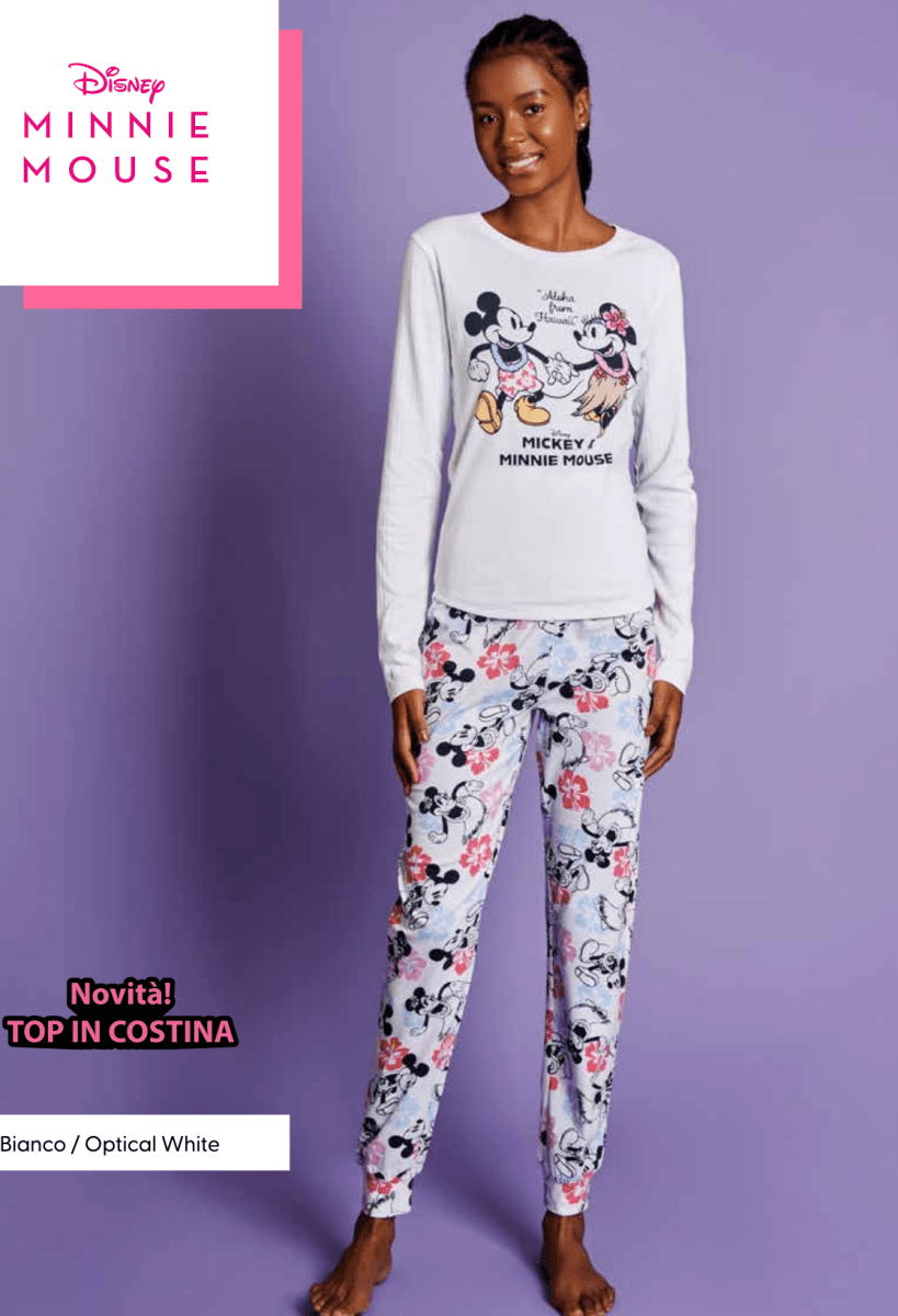 Pigiama puro cotone donna Mickey and Friends DYD3940