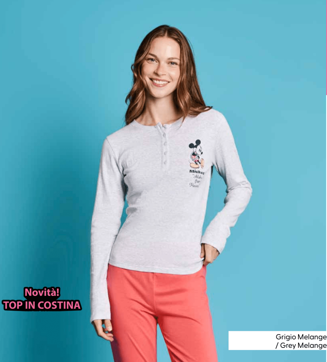 Pigiama puro cotone donna Mickey and Friends DYD3940