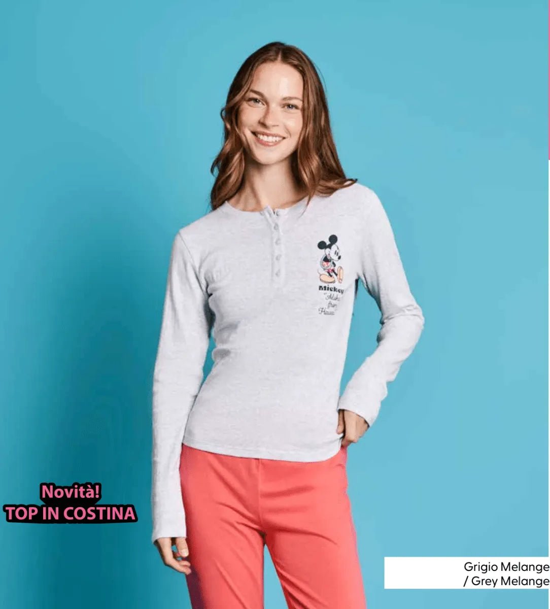 Pigiama puro cotone donna Mickey and Friends DYD3940