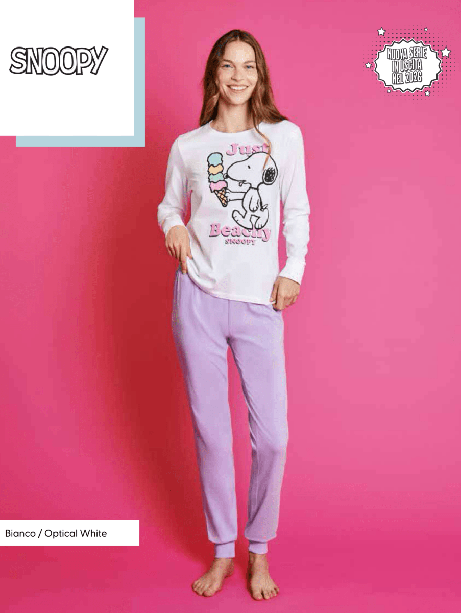 Pigiama puro cotone donna Snoopy SND3850