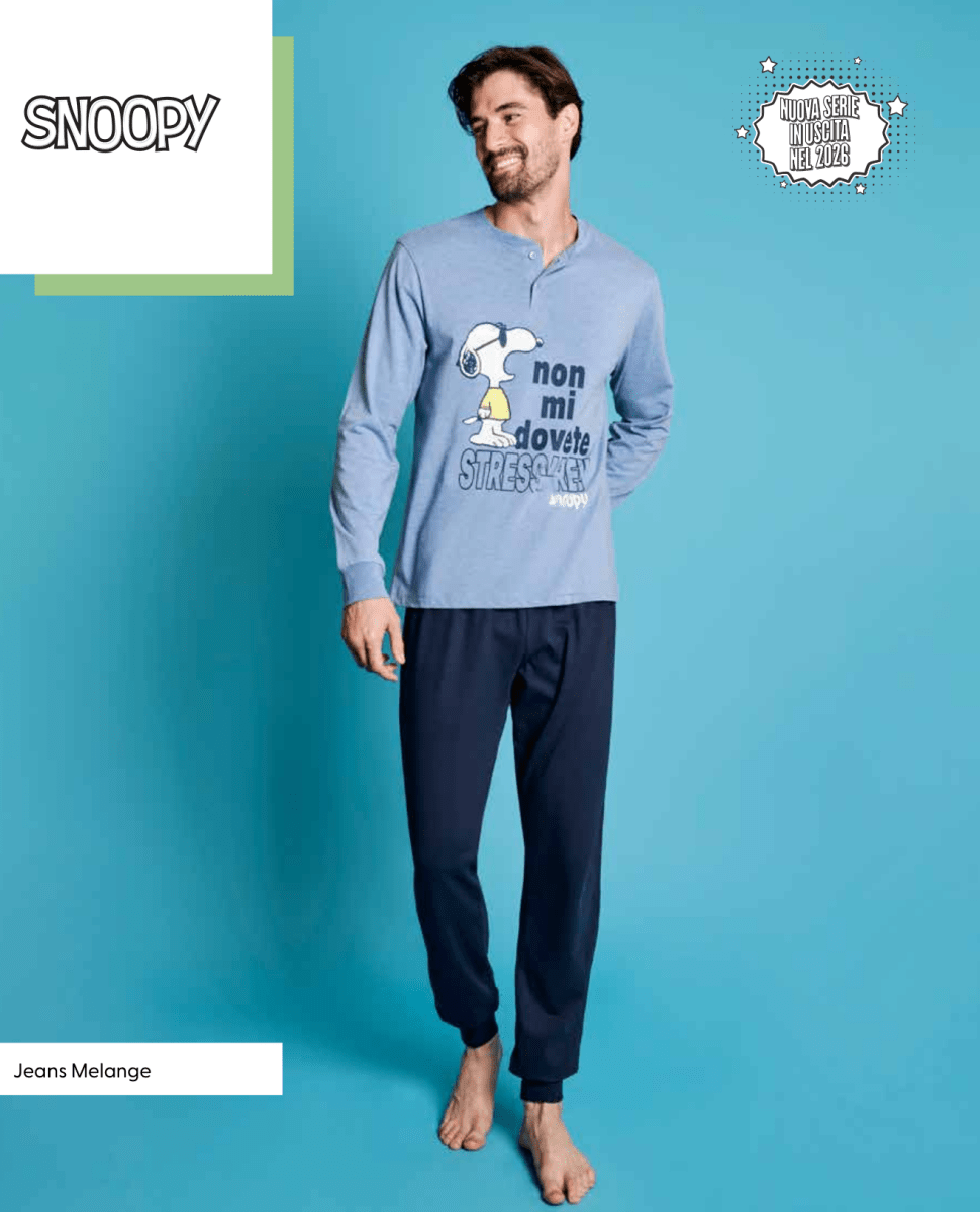Pigiama puro cotone uomo Snoopy PNG4823