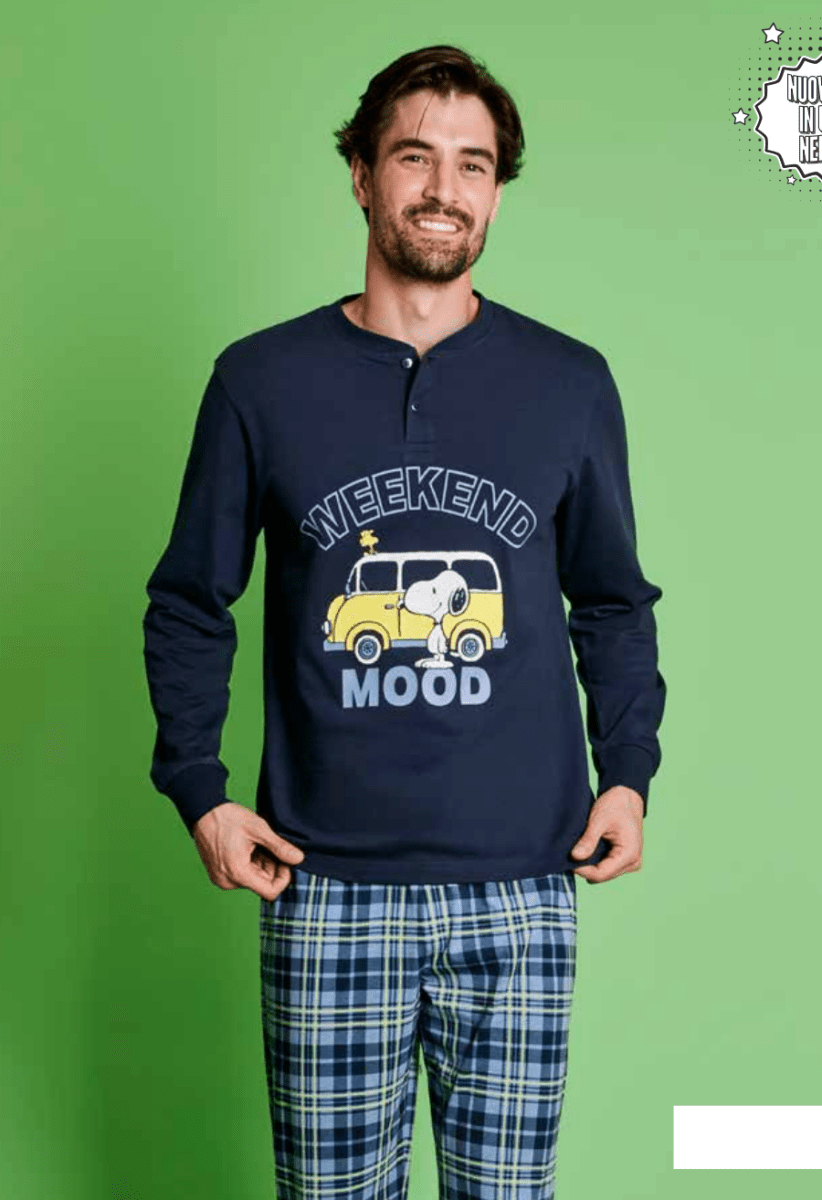 Pigiama puro cotone uomo Snoopy PNG4823