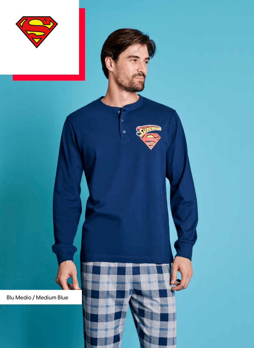 Pigiama puro cotone uomo Superman DCM7768