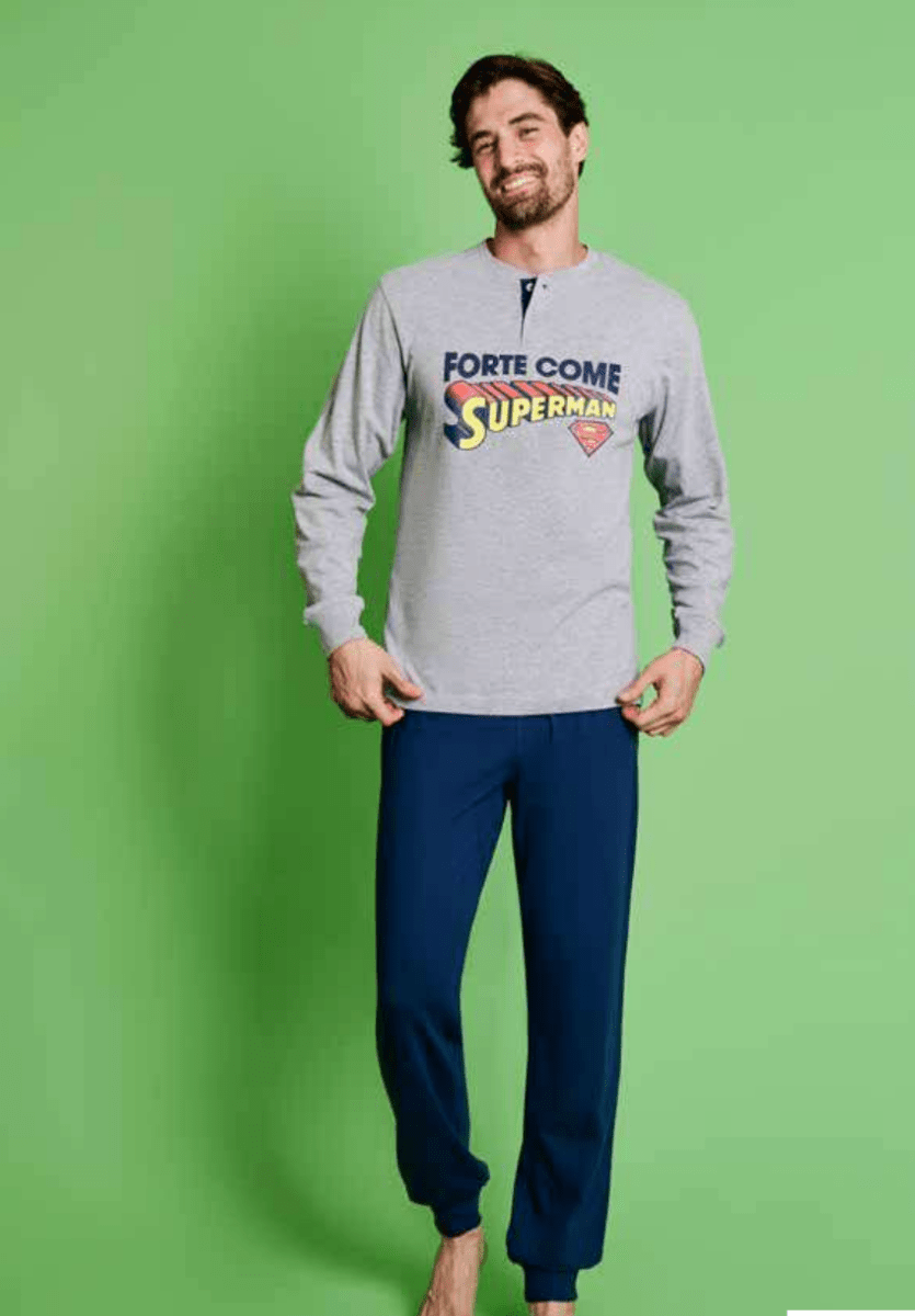 Pigiama puro cotone uomo Superman DCM7768