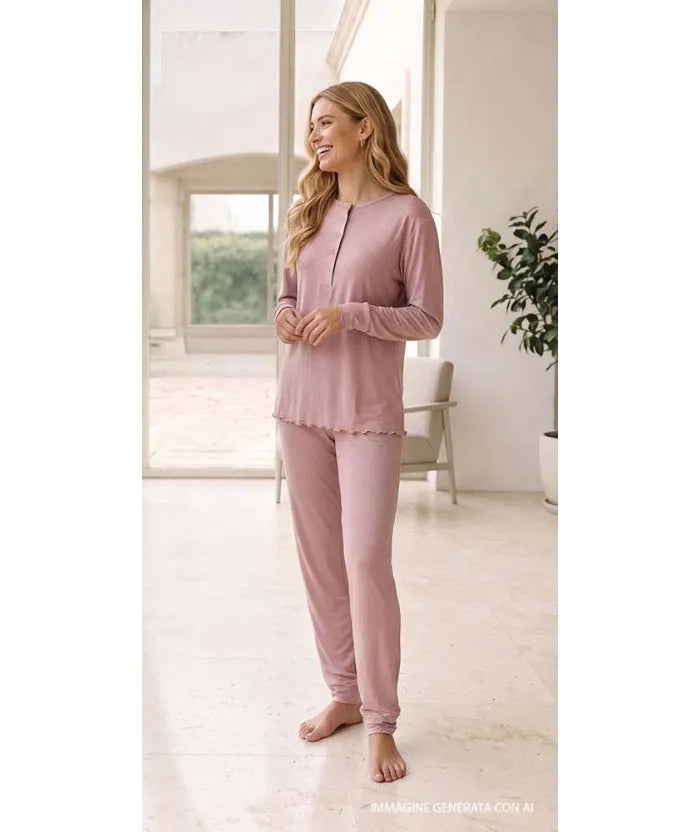 Pigiama serafino donna viscosa Gary C530