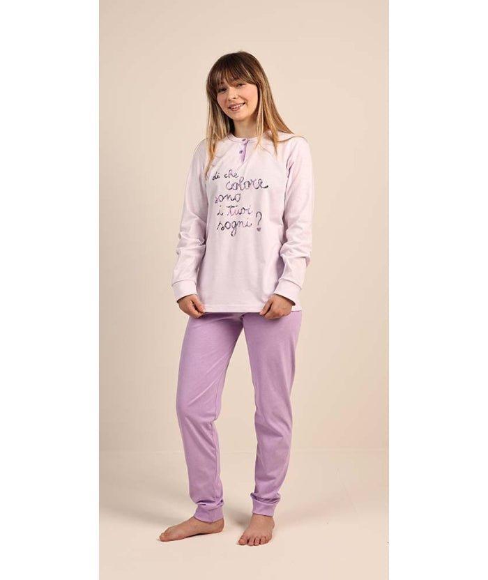 Pigiama serafino ragazza jersey puro cotone Gary 4081