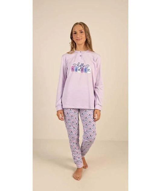 Pigiama serafino ragazza jersey puro cotone Gary Z40001
