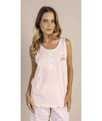 Pigiama spalla larga pantaloncino donna Jersey Gary 5330
