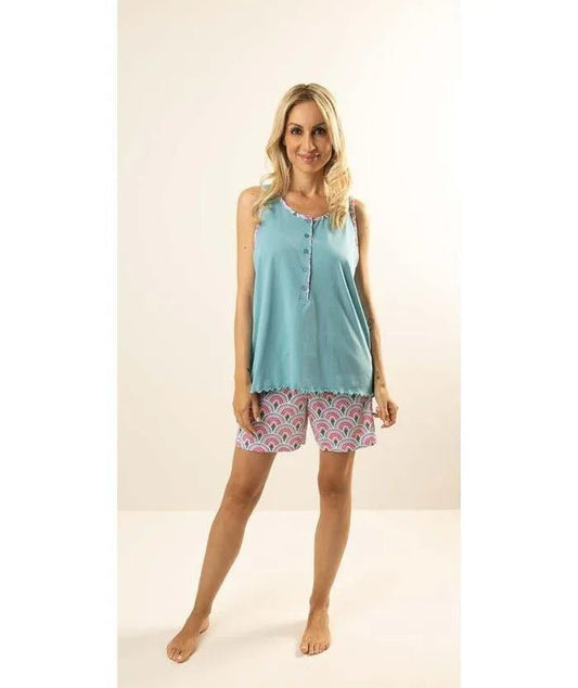 Pigiama spalla larga pantaloncino donna Jersey Gary Z55107