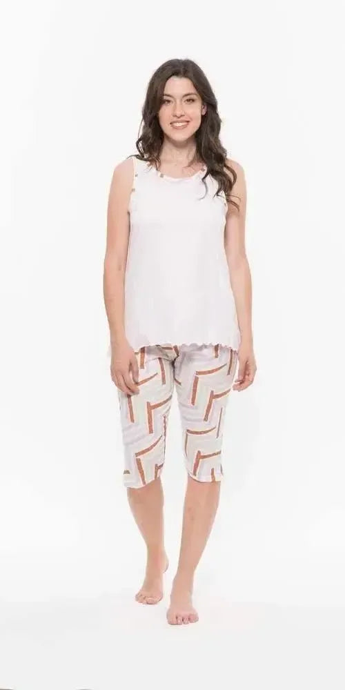 Pigiama spalla pinocchietto donna Jersey Gary R55023