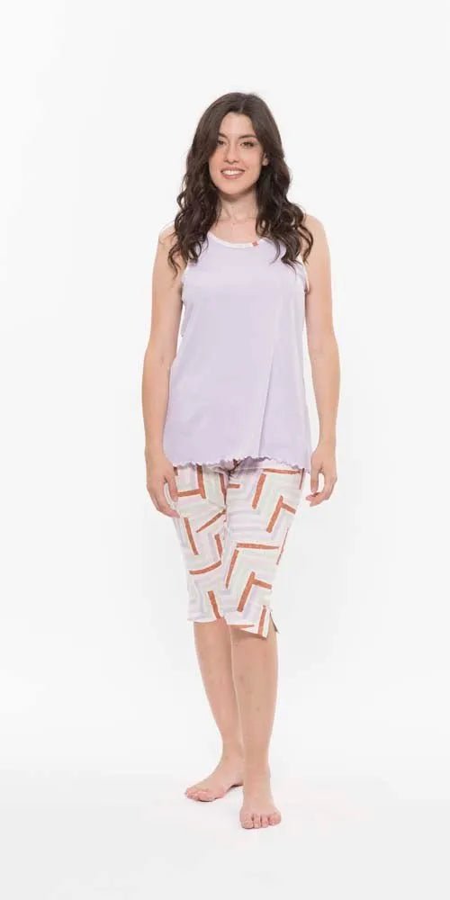 Pigiama spalla pinocchietto donna Jersey Gary R55023