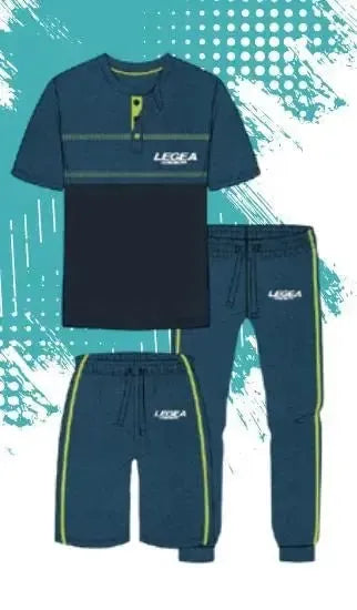 Pigiama tre pezzi uomo Legea 100% cotone PG49638