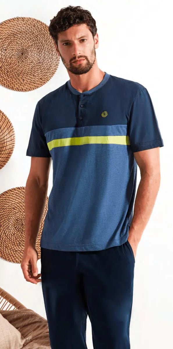 Pigiama tre pezzi uomo Nottingham 100% cotone PG50208