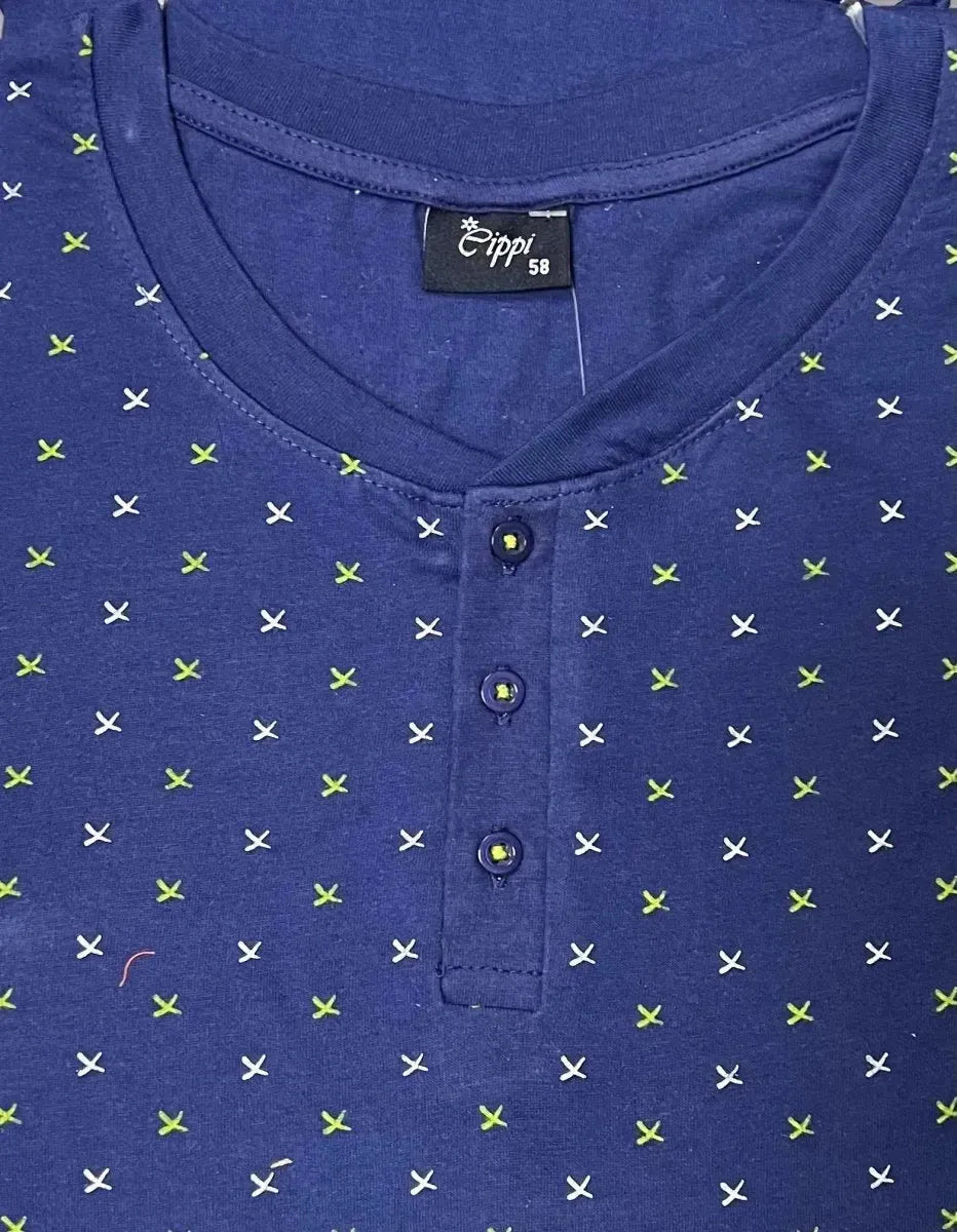 Pigiama tris uomo calibrato Cippi 100% cotone 0865