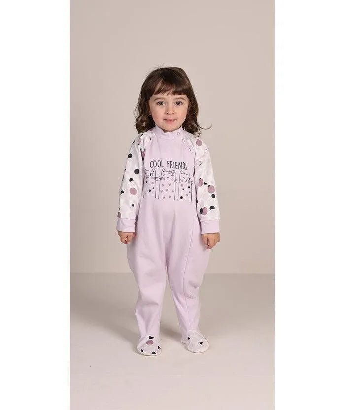 Pigiama tutone invernale neonata bambina Gary felpa 1055