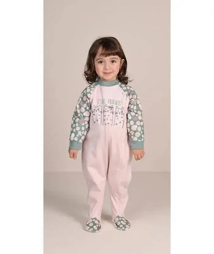 Pigiama tutone invernale neonata bambina Gary felpa 1055