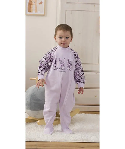 Pigiama tutone invernale neonata bambina Gary felpa 1169