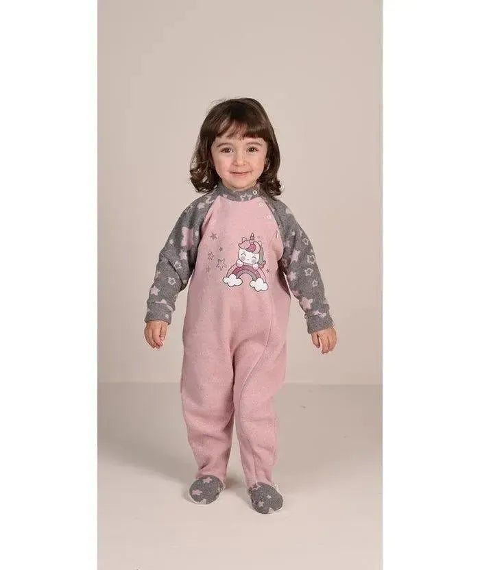 Pigiama tutone invernale neonata bambina Gary in punto Milano 1085