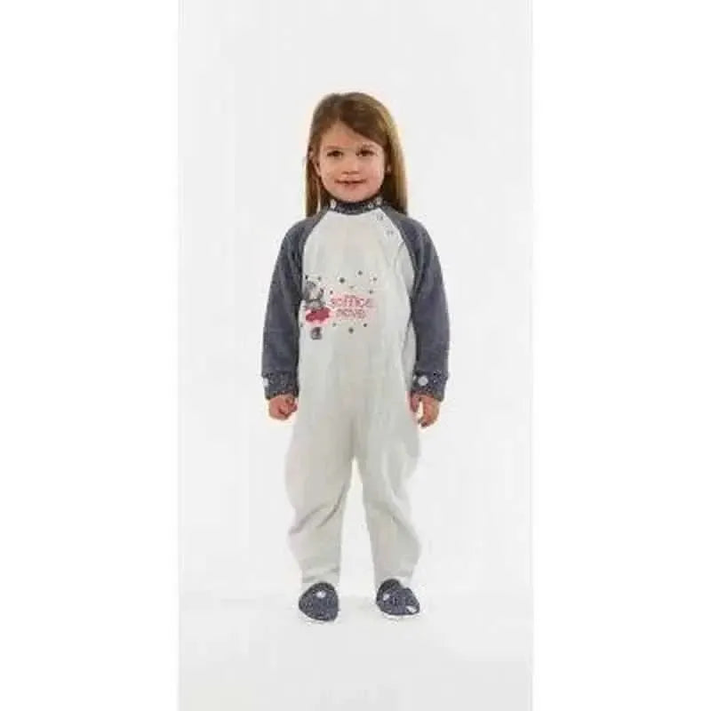 Pigiama tutone invernale neonata bambina Gary in punto Milano H10049