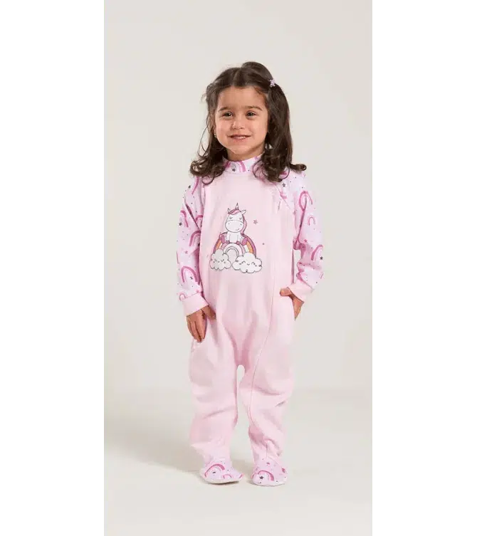 Pigiama tutone invernale neonata bambina Gary interlock V10007