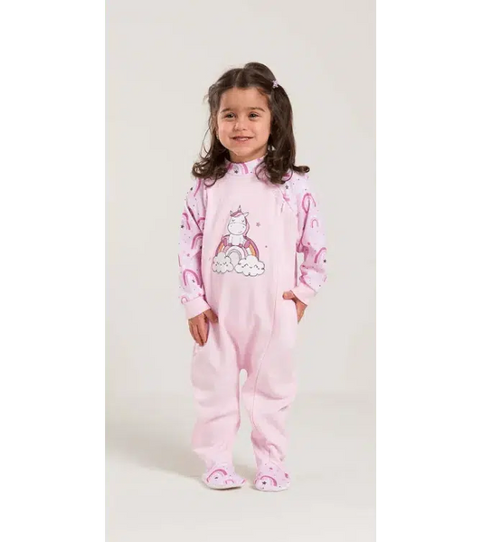 Pigiama tutone invernale neonata bambina Gary interlock V10007