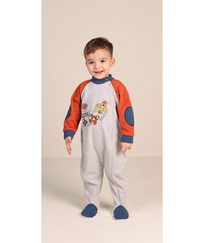 Pigiama tutone invernale neonato bambino Gary in punto Milano 1069