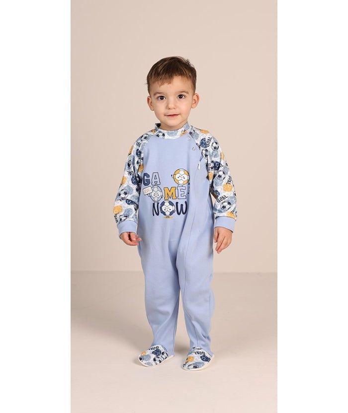 Pigiama tutone invernale neonato bambino Gary interlock 1027