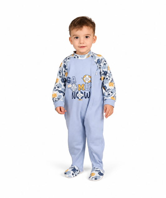Pigiama tutone invernale neonato bambino Gary interlock 1027