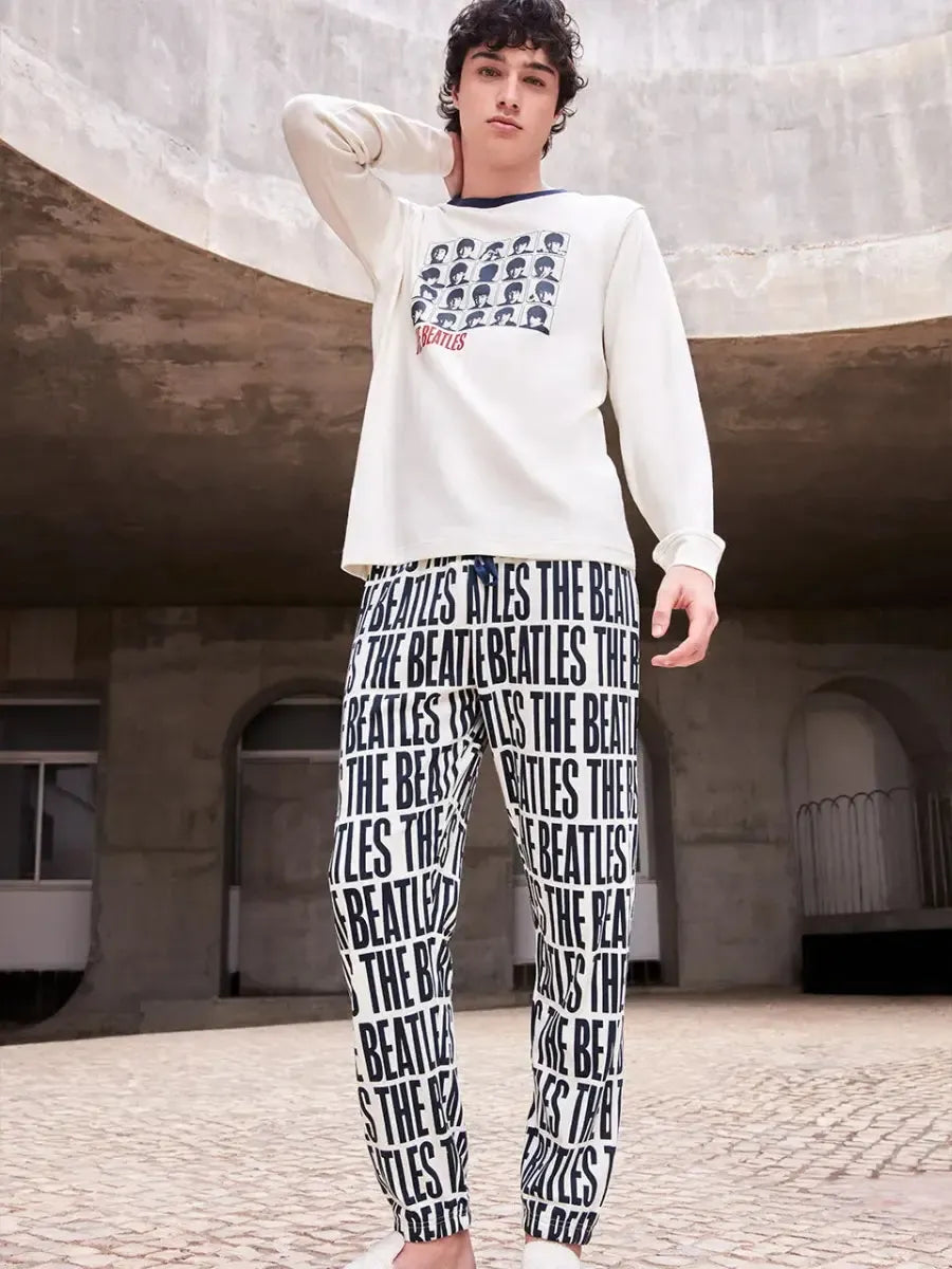 Pigiama uomo Gisela caldo cotone The Beatles 20366