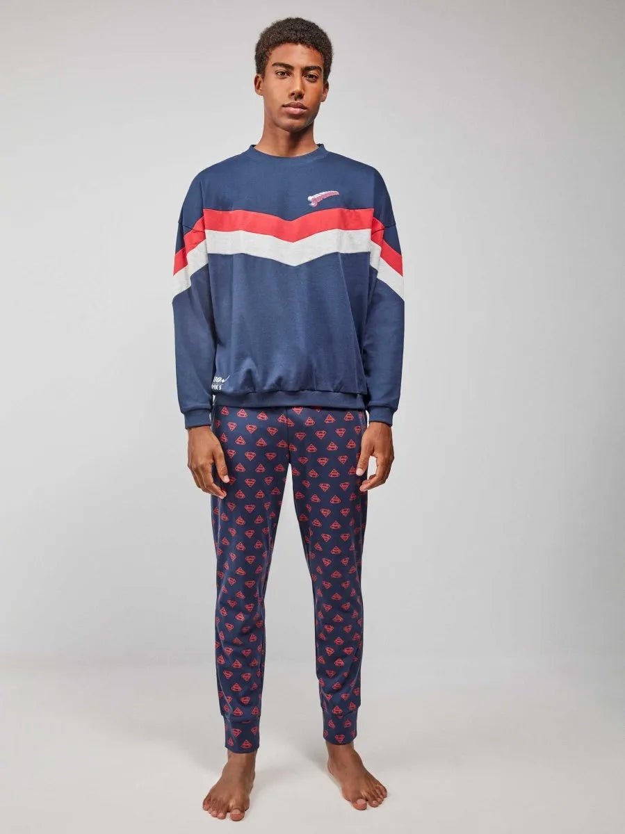 Pigiama uomo Gisela girocollo interlock Superman DC 20242