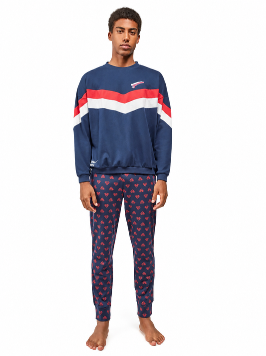 Pigiama uomo Gisela girocollo interlock Superman DC 20242