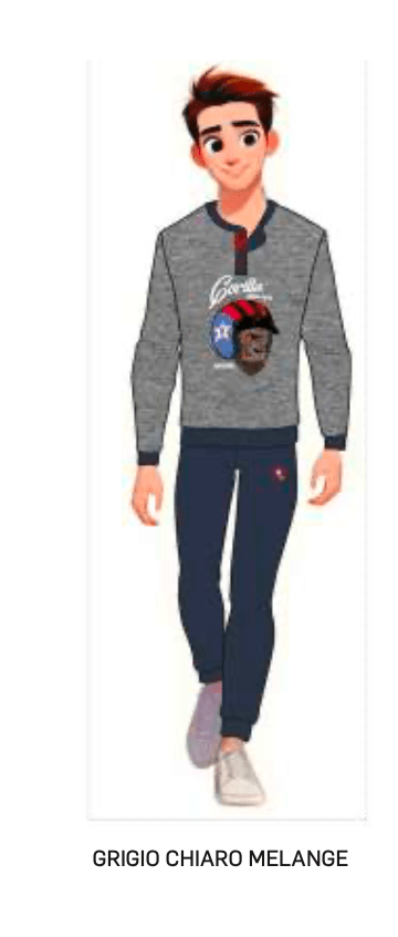 Pigiama uomo Hollywood Milano serafino caldo cotone interlock HPA019