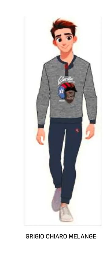 Pigiama uomo Hollywood Milano serafino caldo cotone interlock HPA019