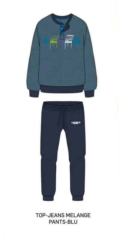 Pigiama uomo Legea caldo cotone interlock LPA043