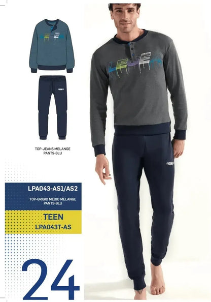 Pigiama uomo Legea caldo cotone interlock LPA043
