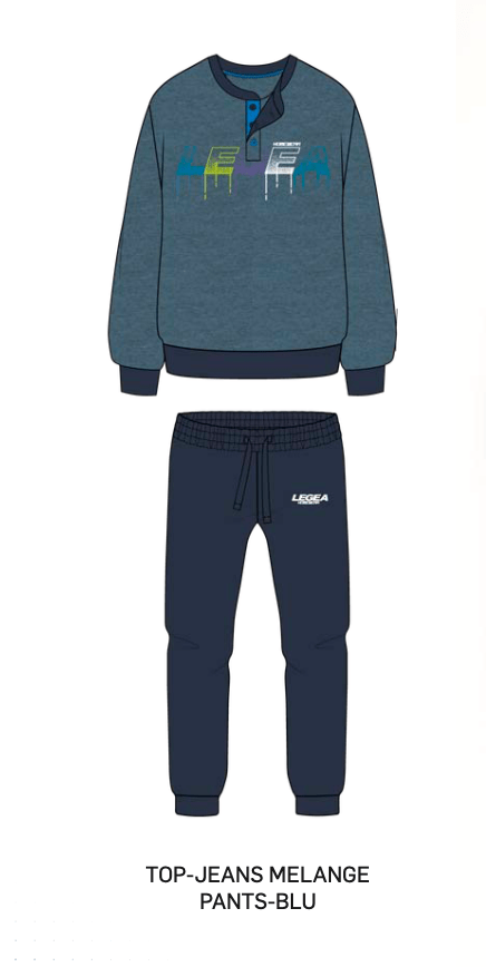Pigiama uomo Legea caldo cotone interlock LPA043