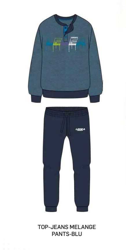 Pigiama uomo Legea caldo cotone interlock LPA043