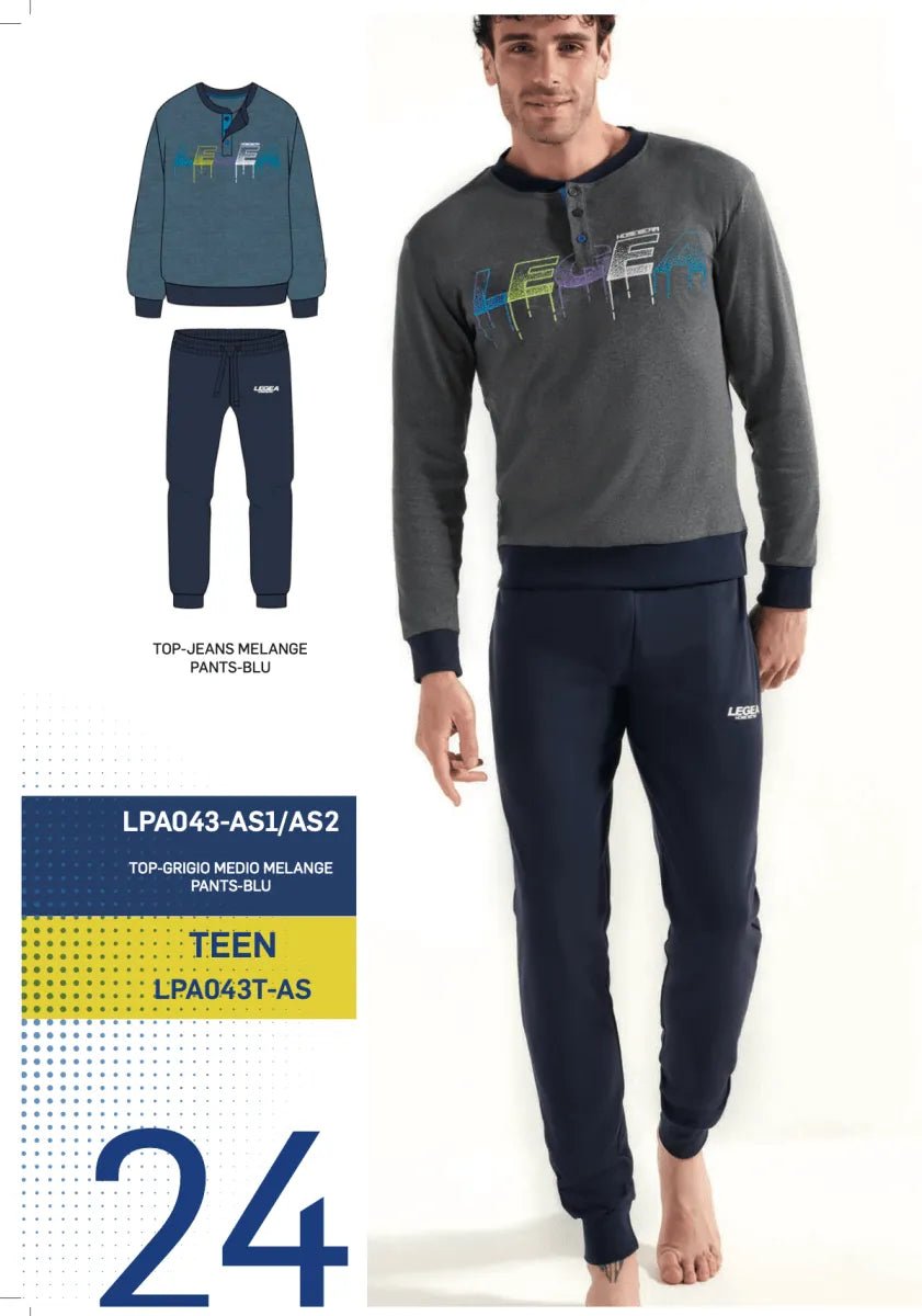 Pigiama uomo Legea caldo cotone interlock LPA043