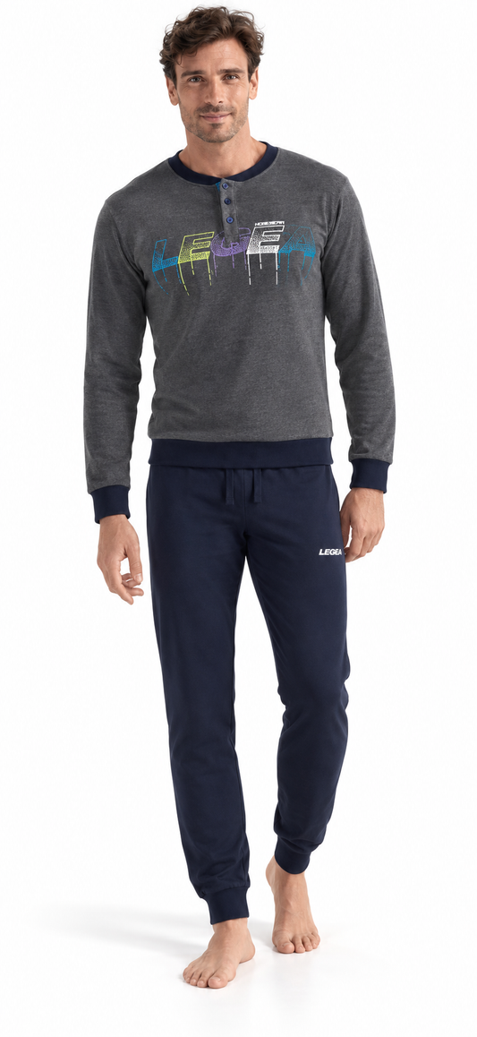 Pigiama uomo Legea caldo cotone interlock LPA043