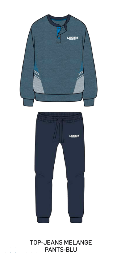 Pigiama uomo Legea caldo cotone interlock LPA046