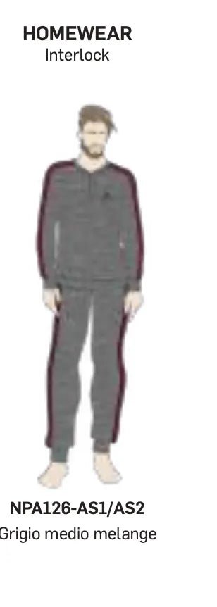 Pigiama uomo Nottingham caldo cotone interlock NPA126