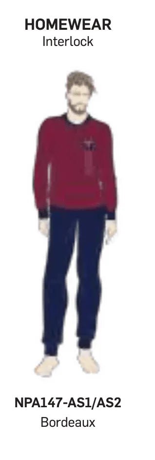 Pigiama uomo Nottingham caldo cotone interlock NPA147