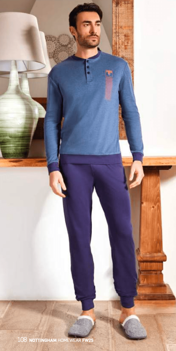 Pigiama uomo Nottingham caldo cotone interlock NPA147