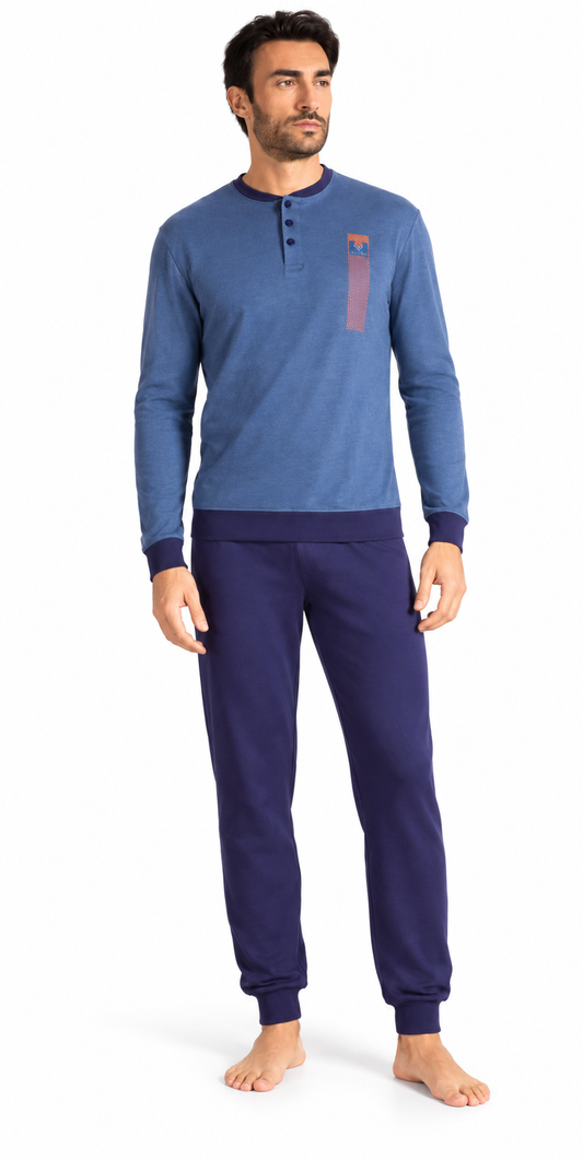 Pigiama uomo Nottingham caldo cotone interlock NPA147
