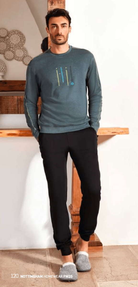 Pigiama uomo Nottingham caldo cotone interlock NPA196