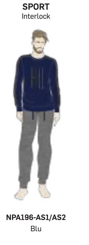 Pigiama uomo Nottingham caldo cotone interlock NPA196