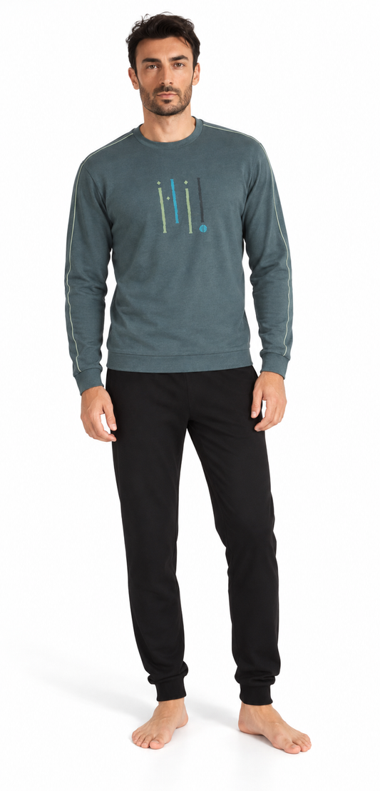 Pigiama uomo Nottingham caldo cotone interlock NPA196
