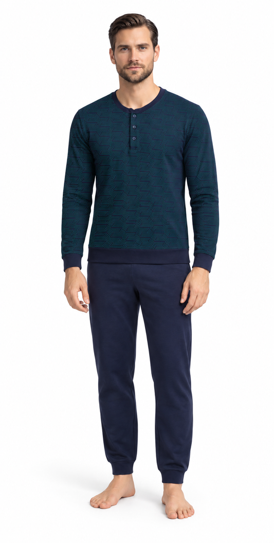 Pigiama uomo Nottingham caldo cotone interlock NPB492