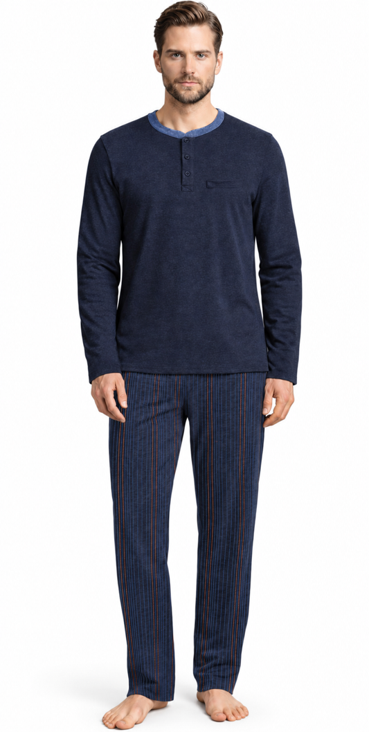 Pigiama uomo Nottingham caldo cotone interlock NPB510