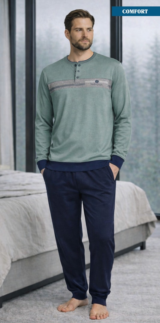Pigiama uomo Nottingham caldo cotone interlock NPB624